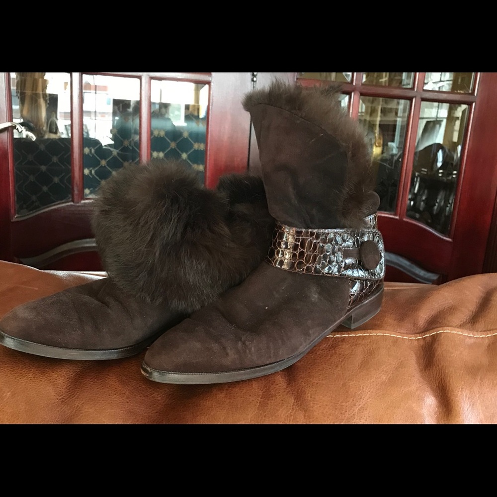 Stuart Weitzman suede booties